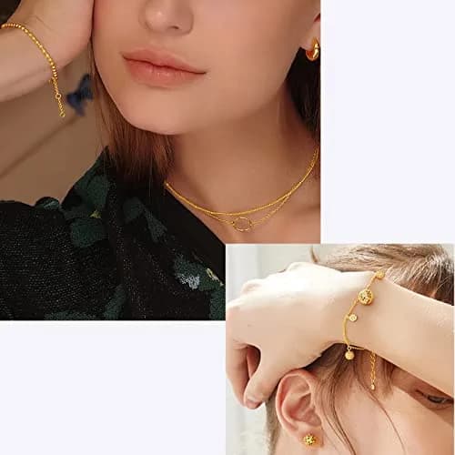Ecoofor Gold Necklace Chains for Jewelry Making, 95.1 ft (28.98 m) 12 Rolls with Jump Rings & Clasps | DIY Jewelry Craft Kit thumbnail 7