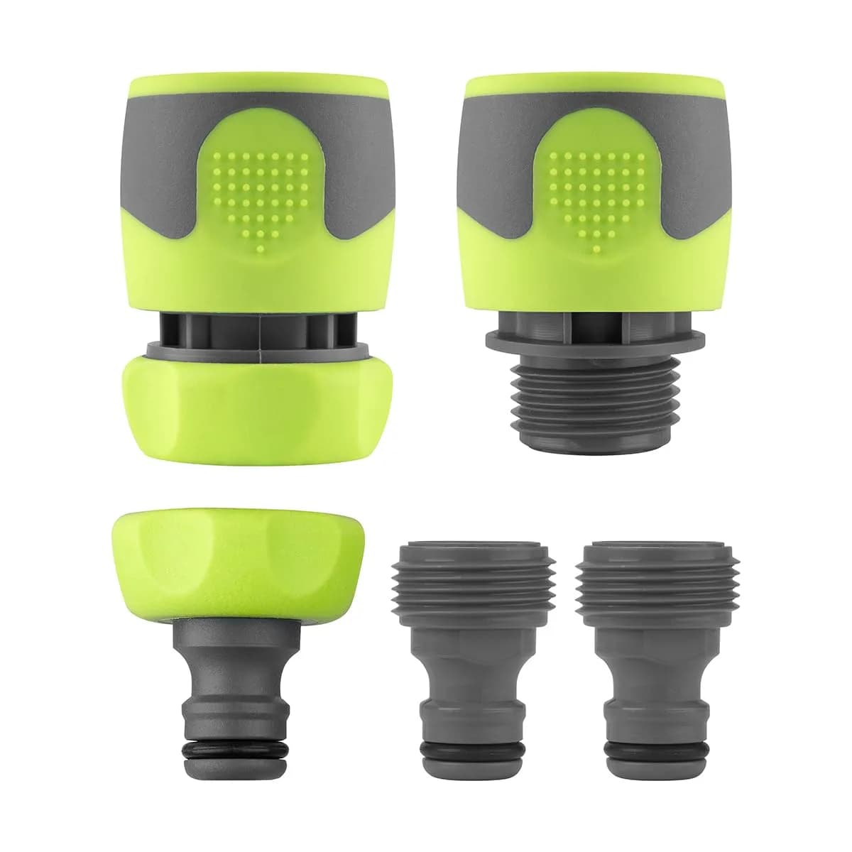 Flexzilla Garden Hose Quick-Connect Fittings 3/4 inch | Water-tight, Flow-Stop Coupler, Green