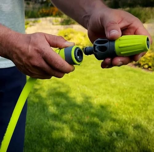 Flexzilla Garden Hose Quick-Connect Fittings 3/4 inch | Water-tight, Flow-Stop Coupler, Green thumbnail 4