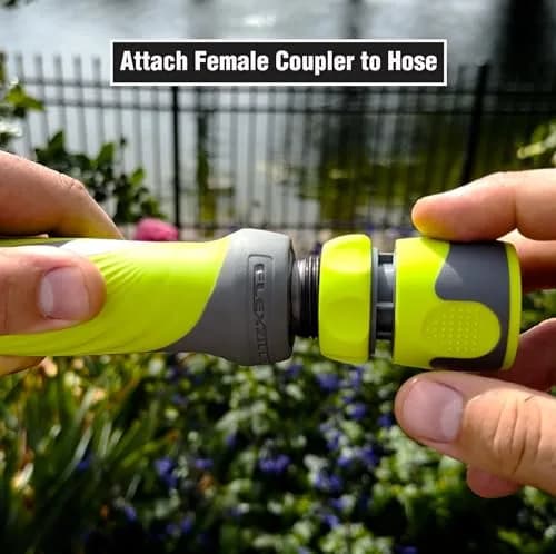 Flexzilla Garden Hose Quick-Connect Fittings 3/4 inch | Water-tight, Flow-Stop Coupler, Green thumbnail 8