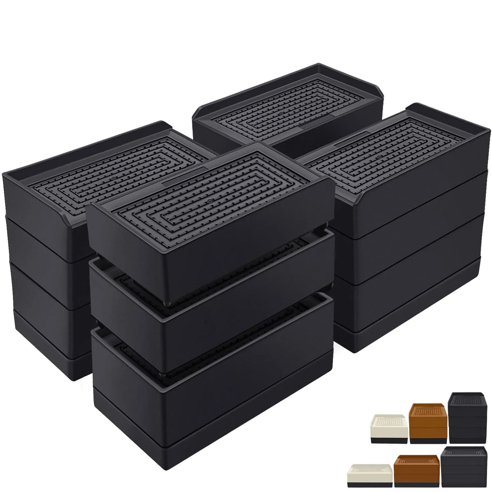 ANNKUT Furniture Risers 4 Inch | Heavy Duty Bed & Furniture Elevators for Home & Office - main product image