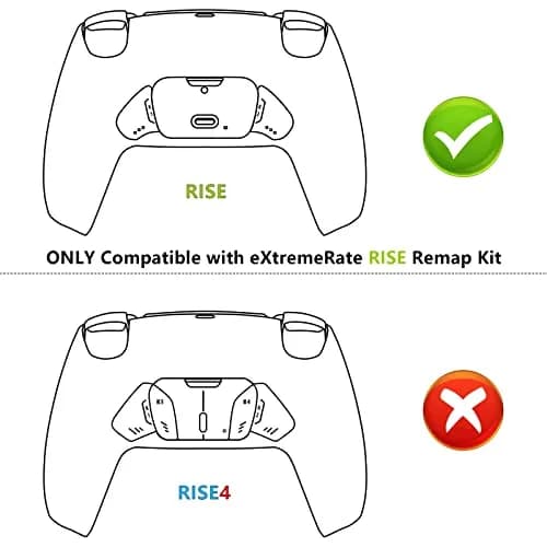 eXtremeRate New Hope Gray K1 K2 Back Button Housing Shell for PS5 Controller | Compatible with Rise Remap Kit thumbnail 2