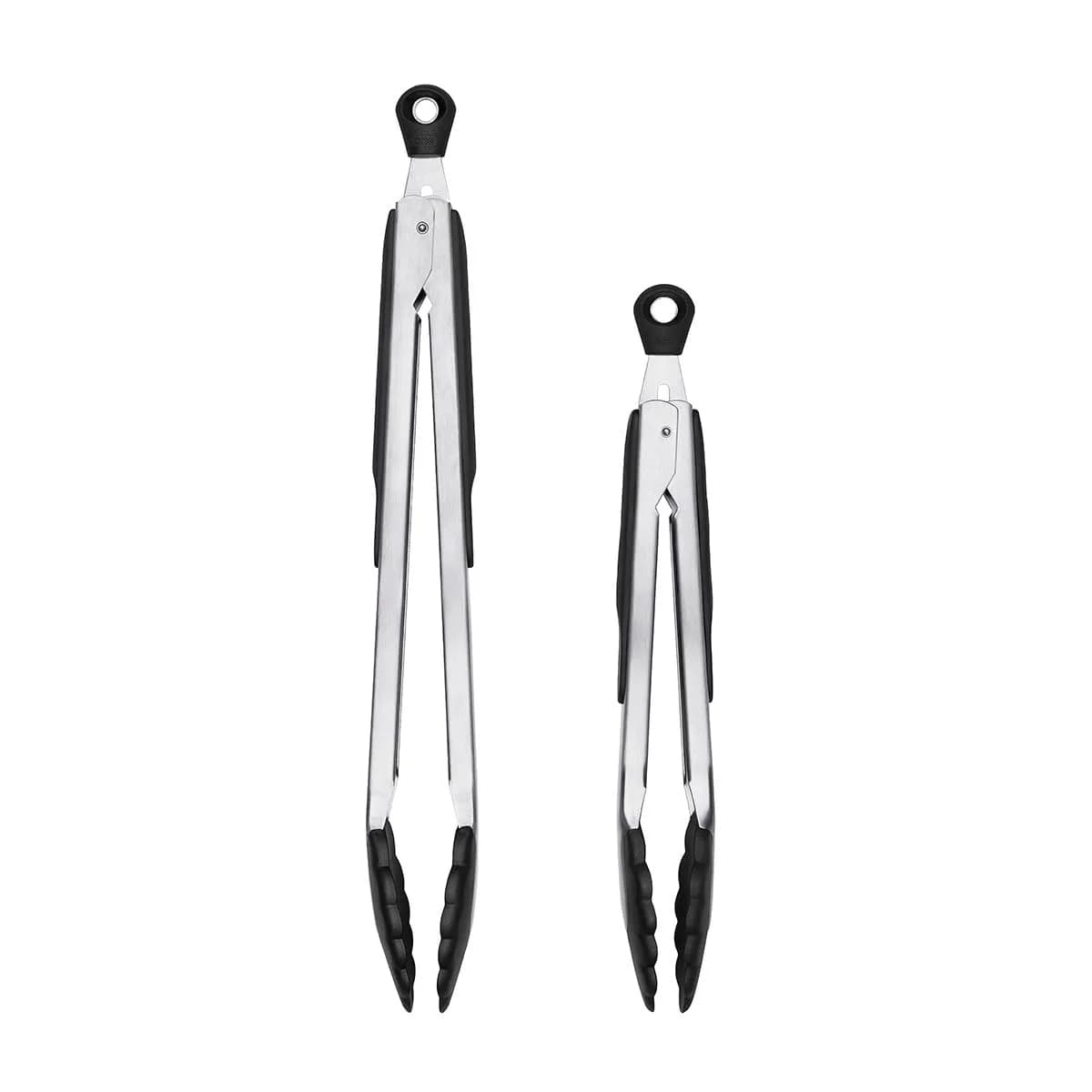 OXO Good Grips 2-Piece Tongs with Nylon Heads Set | 23cm (9") & 30cm (12") Locking Tongs for Cooking & Serving - main product image