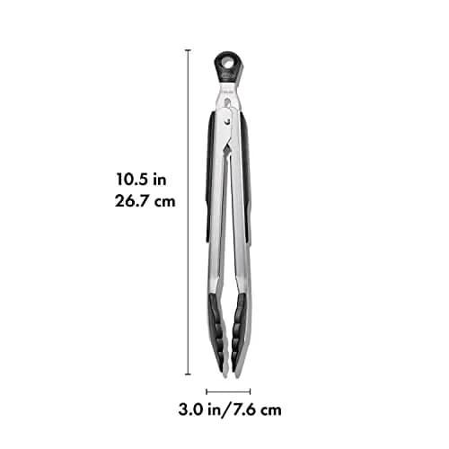 OXO Good Grips 2-Piece Tongs with Nylon Heads Set | 23cm (9") & 30cm (12") Locking Tongs for Cooking & Serving thumbnail 6