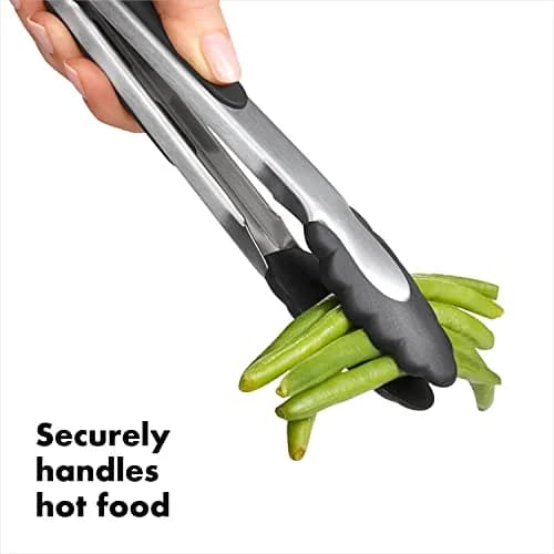 OXO Good Grips 2-Piece Tongs with Nylon Heads Set | 23cm (9") & 30cm (12") Locking Tongs for Cooking & Serving thumbnail 3