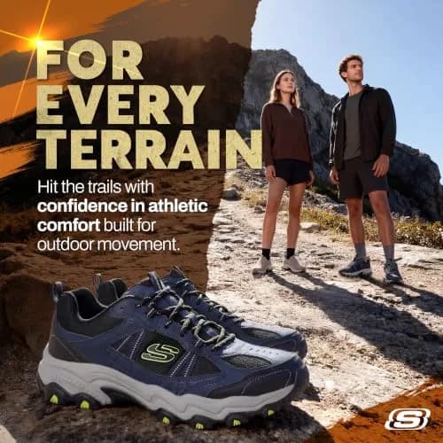 Skechers Men's Stamina at Upper Stitch, Blue, 10 | Versatile Running & Casual Shoe with Memory Foam Comfort thumbnail 2