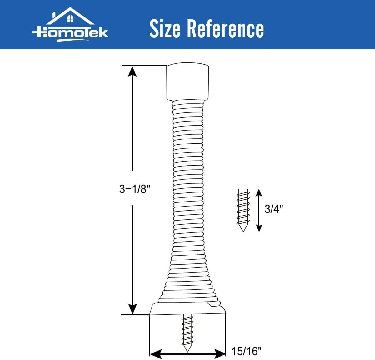 HOMOTEK Heavy Duty Spring Door Stops, 20 Pack Oil Rubbed Bronze | Value Pack Doorstop for Wall Protection thumbnail 5