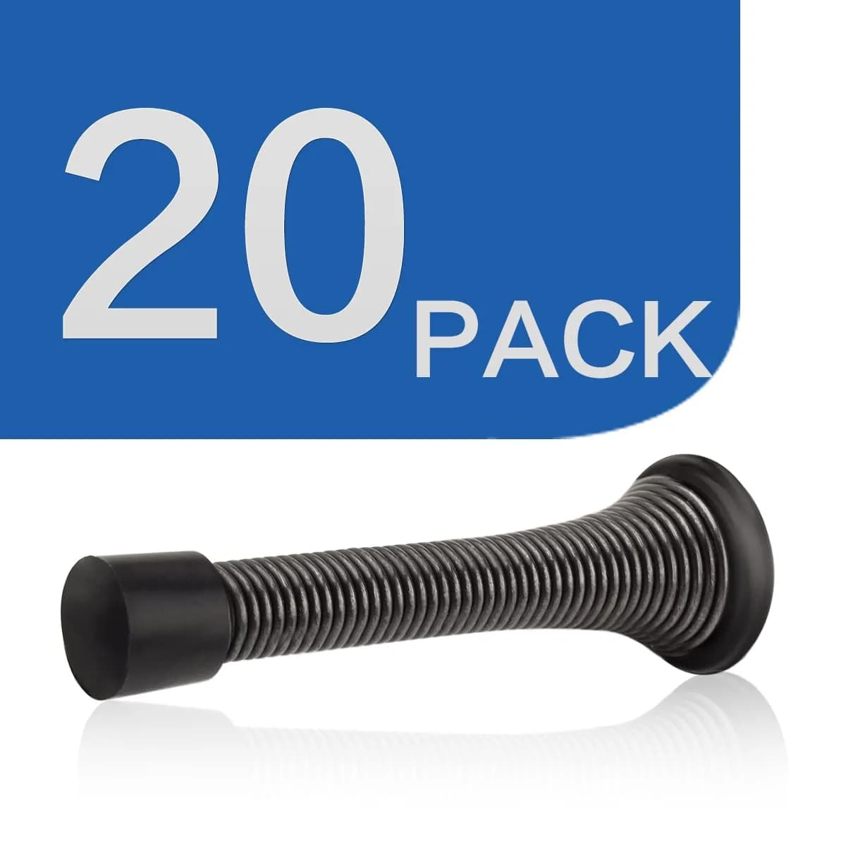 HOMOTEK Heavy Duty Spring Door Stops, 20 Pack Oil Rubbed Bronze | Value Pack Doorstop for Wall Protection thumbnail 7