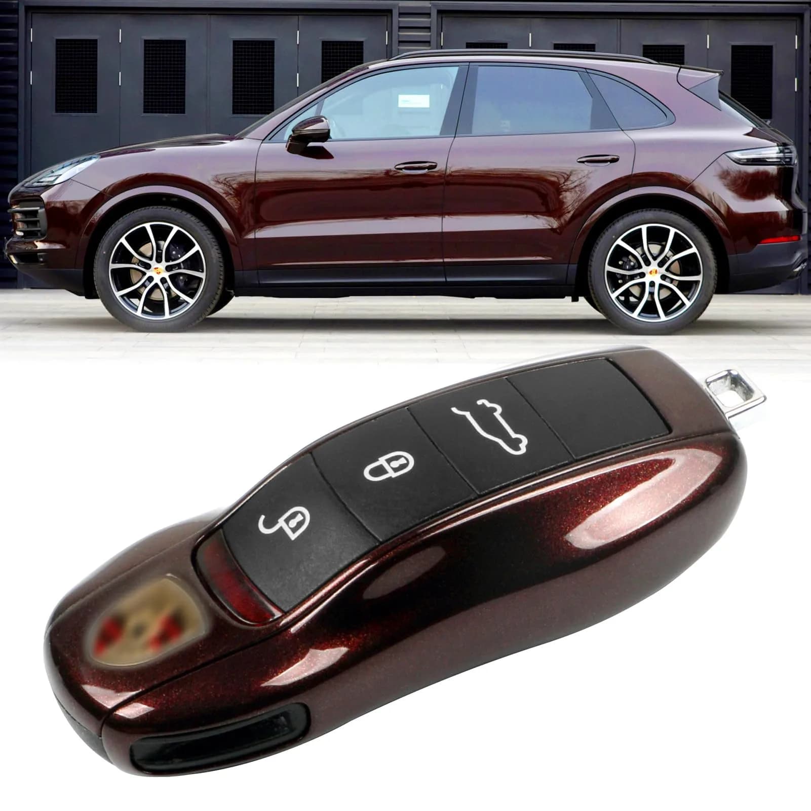 Jaronx Compatible with Porsche Key Fob Cover for Cayenne Panamera Macan | Scratch-Resistant ABS, Custom Fit - main product image