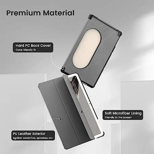 MoKo for Google Pixel Tablet Case 2023 11 inch, Gray | Slim Trifold Stand with Impact-Resistant PC Back thumbnail 3