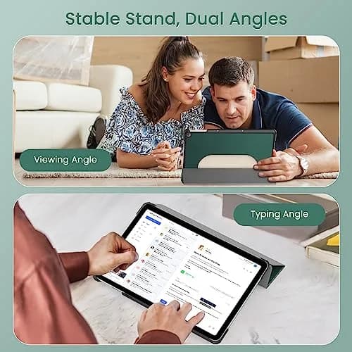 MoKo Dark Green Trifold Stand Case for Google Pixel Tablet 11 inch 2023 | Slim PU Leather TPU Back Full Protector thumbnail 4