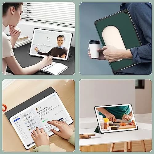 MoKo Dark Green Trifold Stand Case for Google Pixel Tablet 11 inch 2023 | Slim PU Leather TPU Back Full Protector thumbnail 9