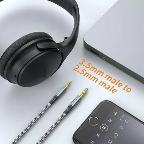 MCSPER 3.5mm to 2.5mm Aux Audio Cable 1.5m (5FT) | High Fidelity Audio Transmission thumbnail 2