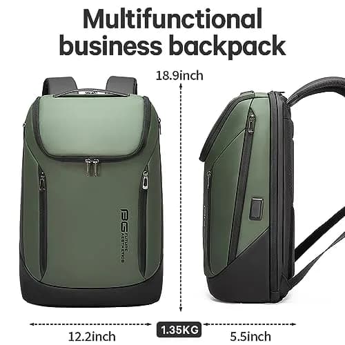 BANGE Business Waterproof Laptop Backpack 15.6" | Durable Travel & Business Bag with USB Port thumbnail 6