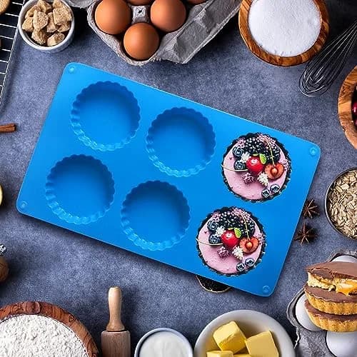 Sidosir 3pcs Peanut Butter Cup Mold | Silicone Mini Tart Pan for Fat Bombs & Brownies (-40°C to 230°C) thumbnail 5