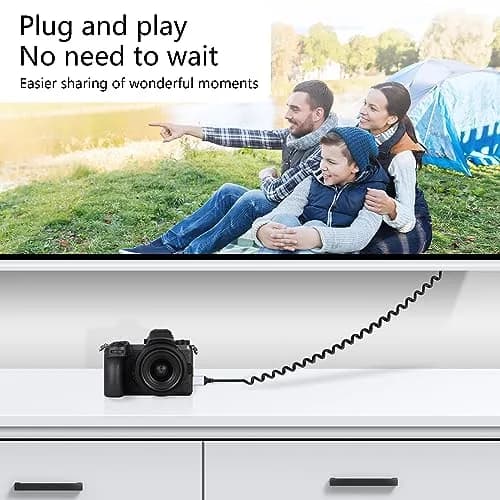 RIIEYOCA 90 Degree Down Angle UHD 4K Mini HDTV Male to HDTV Male 18Gbps Coiled Cable Supports 4K@60Hz,1080p,ARC,3D thumbnail 5