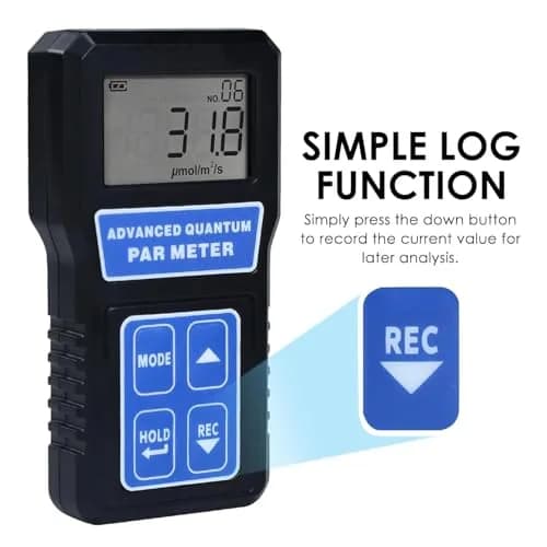 Landtek PAR Meter Quantum Par Meter for LED Grow Lights 400-700nm | Data Logging & Calibration (110-130 words) thumbnail 4
