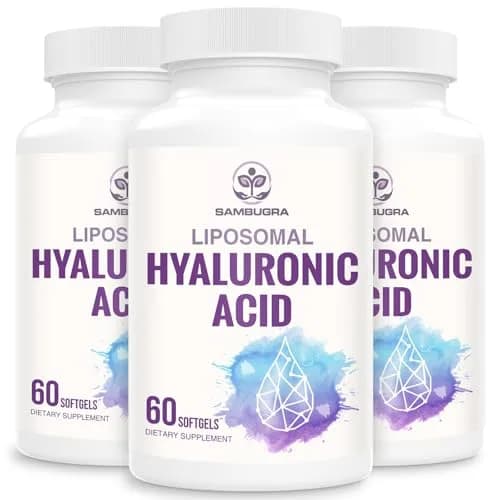 Sambugra Liposomal Hyaluronic Acid 1000mg | Supports Skin & Bones, 180 Capsules (Pack of 3) thumbnail 1