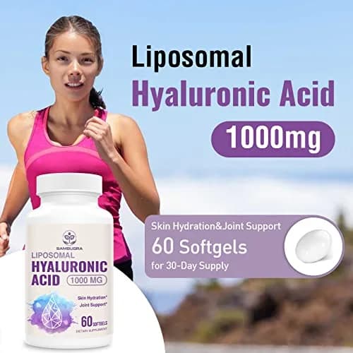 Sambugra Liposomal Hyaluronic Acid 1000mg | Supports Skin & Bones, 180 Capsules (Pack of 3) thumbnail 4
