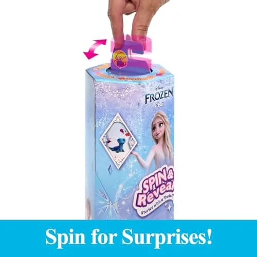 Mattel Disney Frozen Elsa Fashion Doll Set, Spin & Reveal with 11 Surprises, Inspired by the Movie thumbnail 3