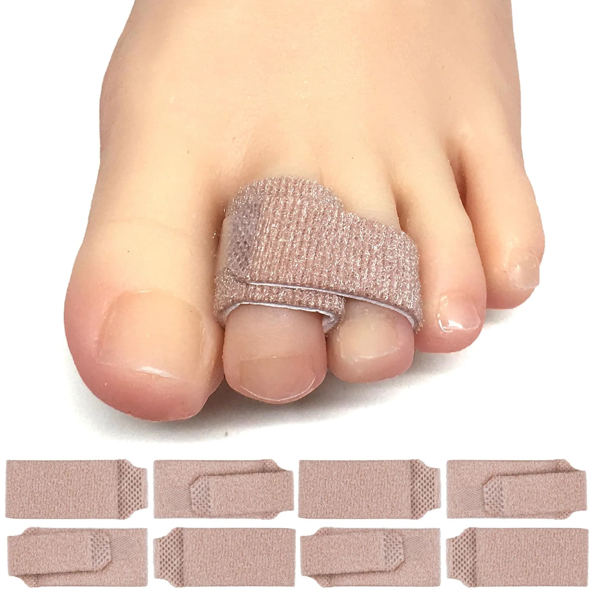 ZenToes Hammer Toe Straightener & Buddy Wraps, 8 Ct | Gentle Toe Support for Everyday Comfort