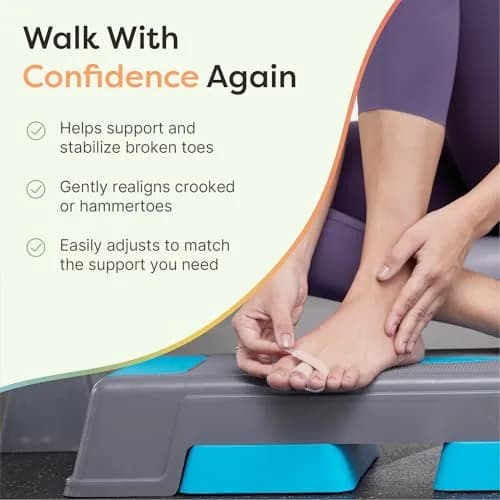 ZenToes Hammer Toe Straightener & Buddy Wraps, 8 Ct | Gentle Toe Support for Everyday Comfort thumbnail 2