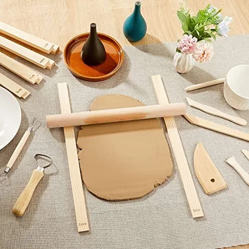 Sasylvia 20 Pcs Wood Clay Rolling Pin Guides, 3mm-12mm Thickness | Essential for Even Clay Slabs thumbnail 7