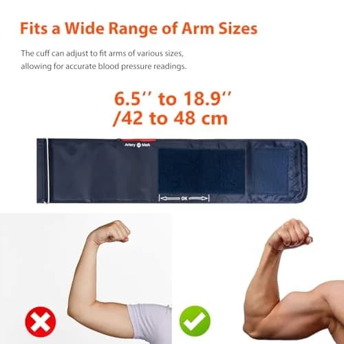 iHealth Extra Large Adult Replacement Blood Pressure Cuff 48cm (18.9") | Clinically Accurate for Big Arms thumbnail 4