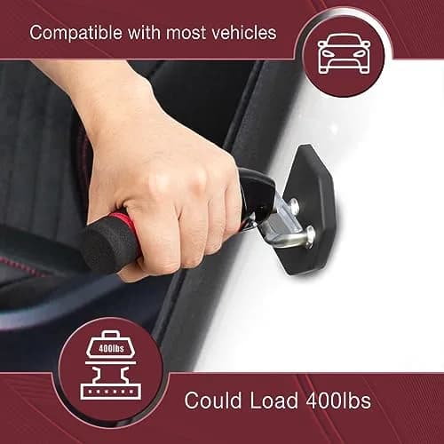 KOUNATSURI Car Door Handle for Elderly Red | 163g (5.75oz) Assist Support Bar thumbnail 4