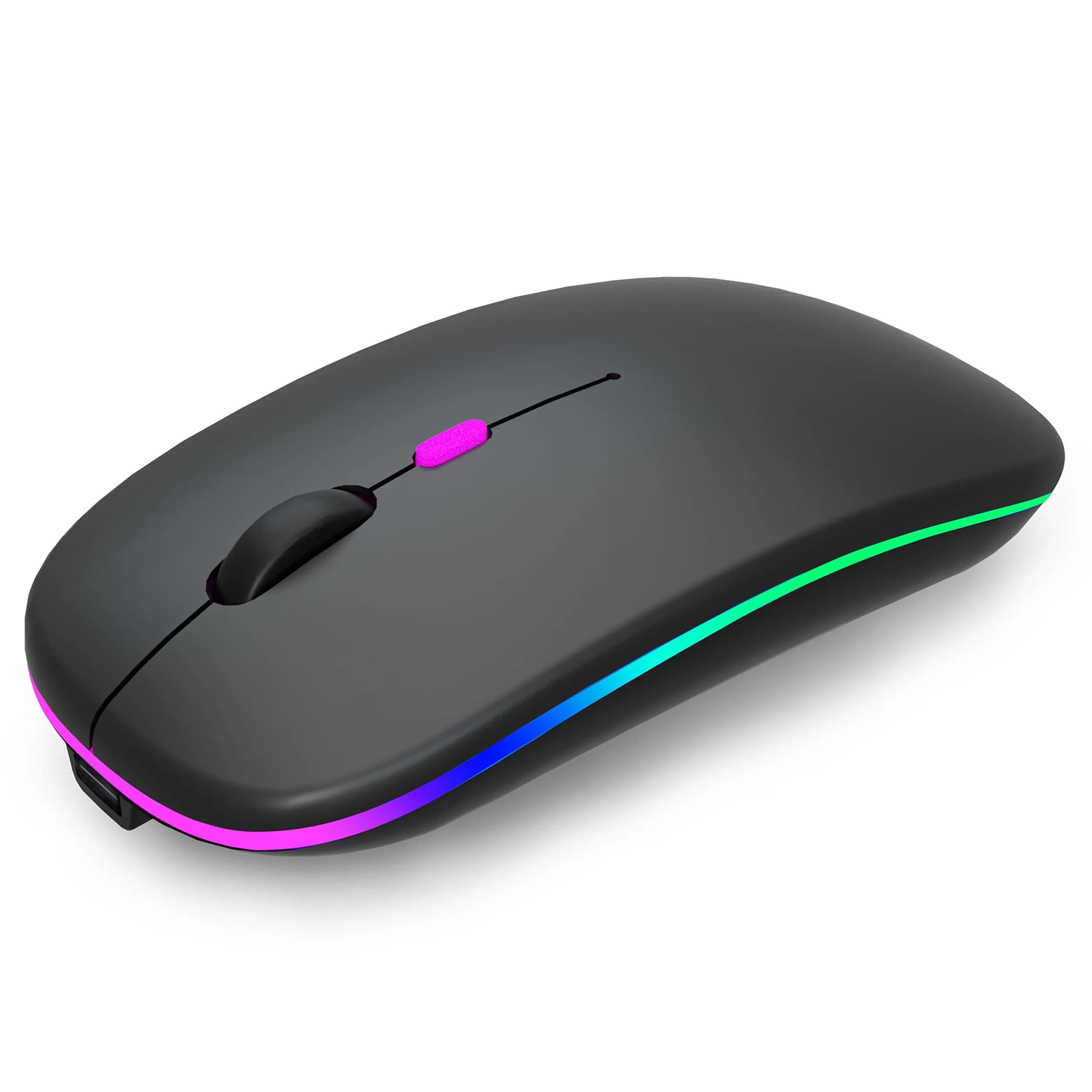 AIKOKOK Wireless Bluetooth Mouse, Rechargeable Dual Mode, Black | Silent, Portable, 2.4G & Bluetooth 5.2/3.0 - main product image