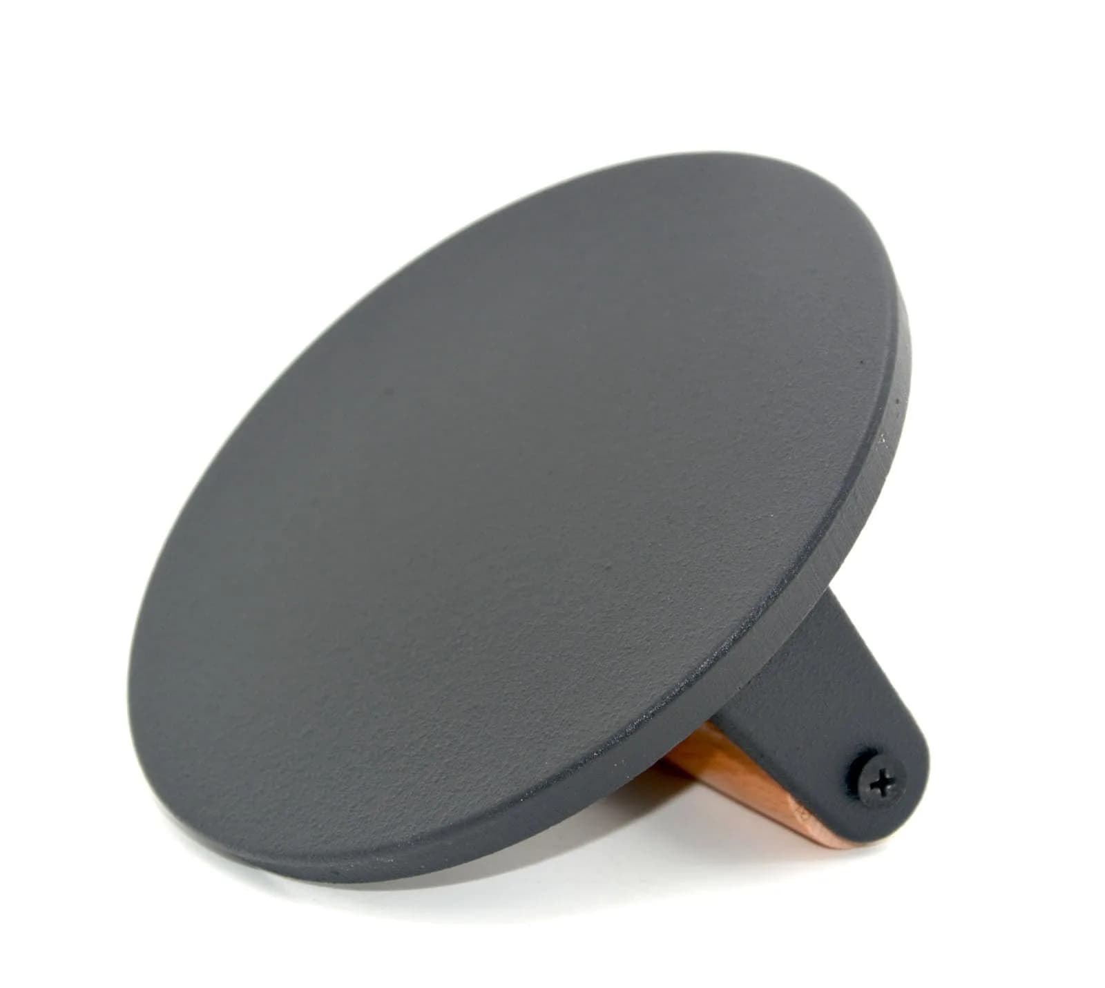JNXHON Heavy Duty Cast Iron Smash Burger Press 6.4" | Flat Round Barbecue Meat Flat Press with Wooden Handle for Griddle & Sandwiches - main product image