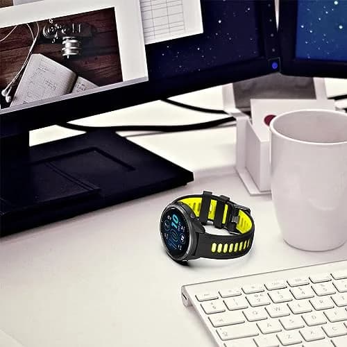 TopPerfekt Silicone Watch Band Compatible with Garmin Forerunner 965/955/935/Fenix 7/6/5 Series 22mm | Breathable & Lightweight thumbnail 7