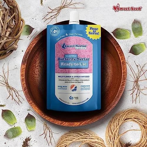 Sweet-Seed Butterfly Nectar 8oz | Ready to Use, Extends Nectar Life for Feeders thumbnail 2