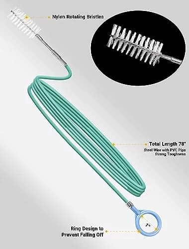 SARDVISA 78-Inch Flexible Sunroof Drain Cleaning Brush | Cleans Narrow Pipes & Curved Tubing thumbnail 4