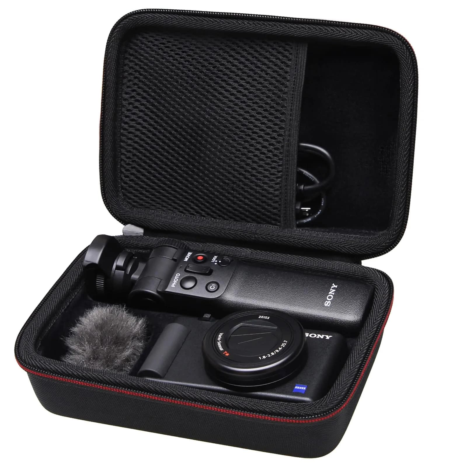L LTGEM Camera Case for Sony ZV-1F/ZV-1/ZV-1 II | Shockproof & Water-Resistant Travel Bag (7.7"L x 5.5"W x 2.7"H) - main product image