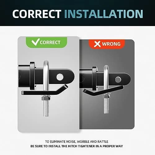 CROSSHIP Hitch Tightener for 1.25" and 2" | Anti Rattle Stabilizer for Stable Towing (70-120c) thumbnail 4