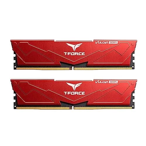 TEAMGROUP T-Force Vulcan DDR5 32GB (2x16GB) 6400MHz CL32 Desktop Memory Module Ram | High-Speed PC5-51200 RAM thumbnail 1