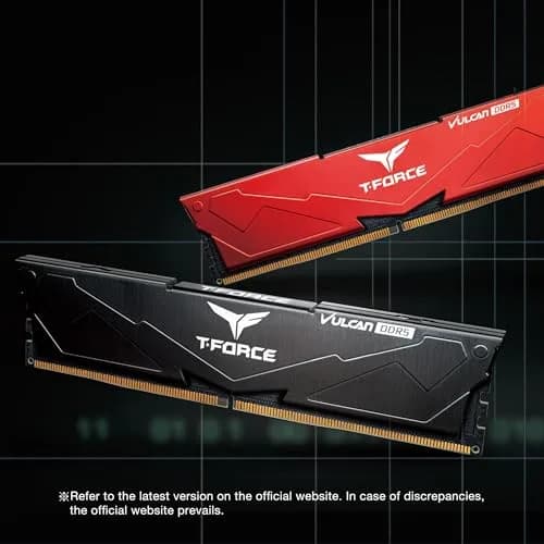 TEAMGROUP T-Force Vulcan DDR5 32GB (2x16GB) 6400MHz CL32 Desktop Memory Module Ram | High-Speed PC5-51200 for Intel 600/700 Series Chipsets thumbnail 5