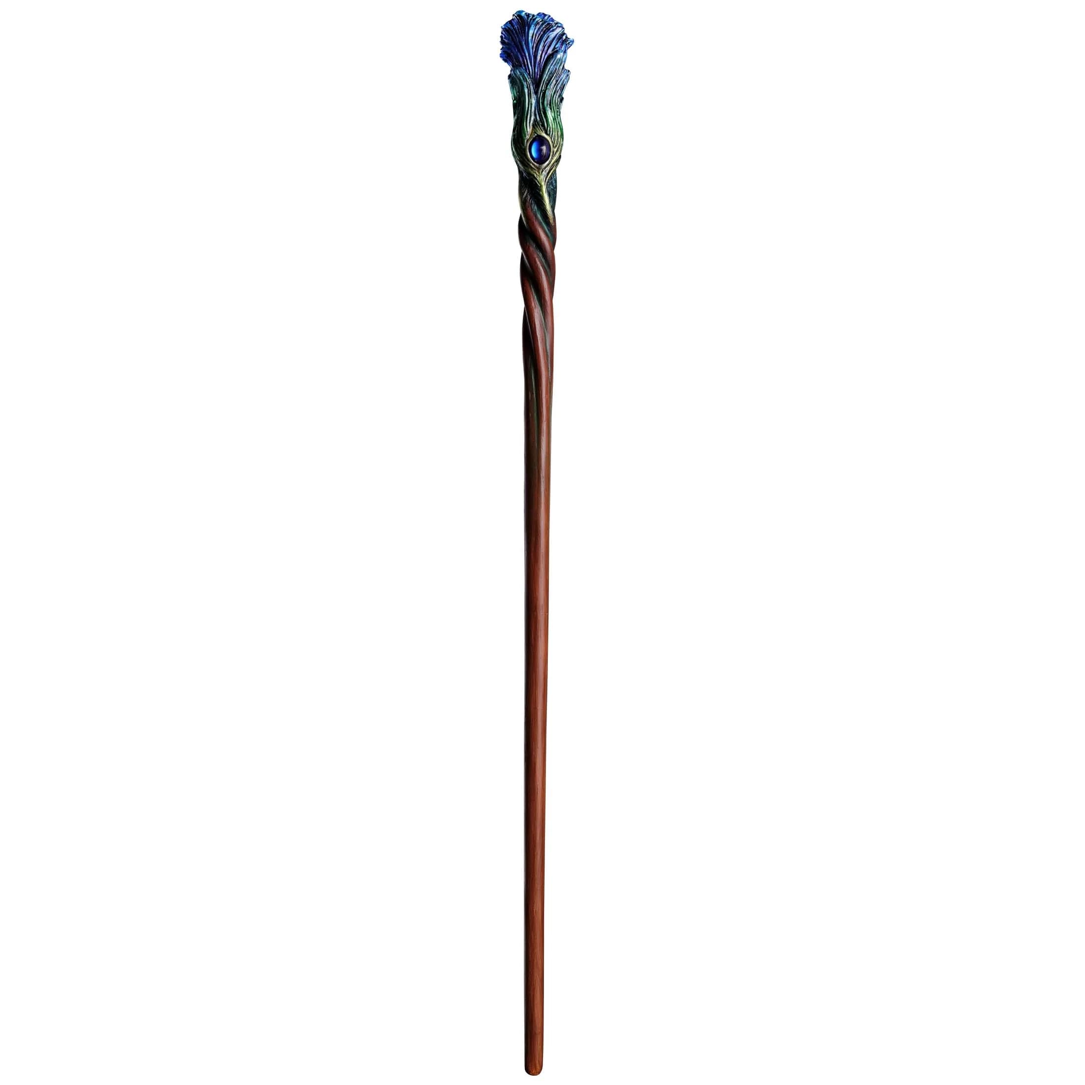 Veronese Design Sapphire Plume Peacock Magic Wand 36 cm (14 1/8 Inch) | Hand-Painted Wizard Prop - main product image
