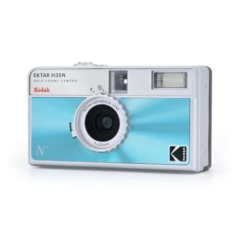 KODAK EKTAR H35N Half Frame Film Camera, 35mm, Reusable, Focus-Free, Bulb Function, Built-in Star Filter, Coated Improved Lens, Glazed Blue (110g) thumbnail 2
