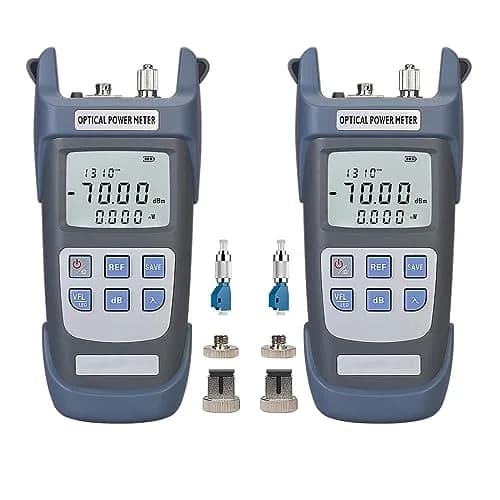 fyboptwu 3-in-1 Fiber Tester OPM+VFL with LED, 2-Pack | Optical Power Meter & Visual Fault Locator thumbnail 1