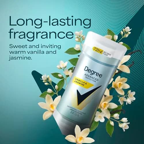 Degree Advanced Protection Antiperspirant Deodorant Vanilla & Jasmine 2.6oz | 72-Hour Sweat & Odor Control thumbnail 4