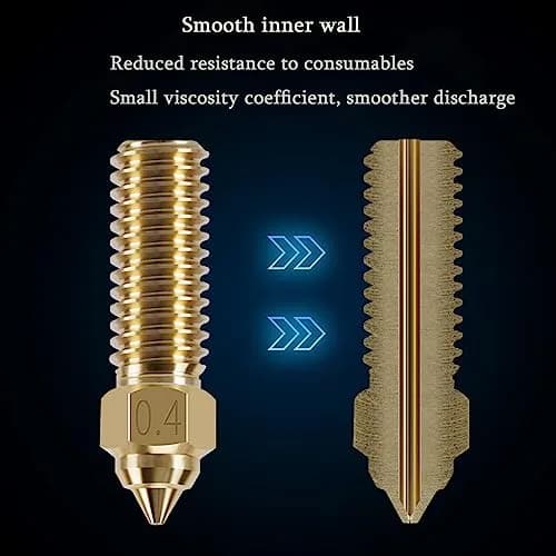 LANKEGU 10PCS Brass Nozzles Kit 0.4mm | High Speed 3D Printer Nozzle for Creality K1, K1 Max, CR-M4 thumbnail 4