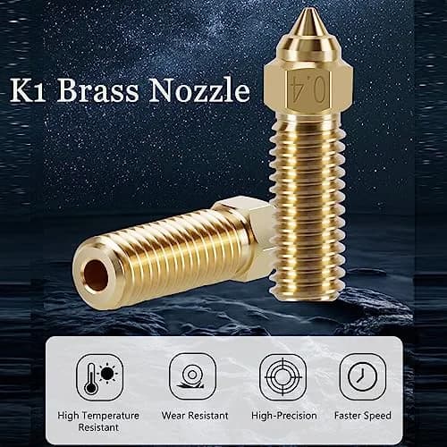 LANKEGU 10PCS Brass Nozzles Kit 0.4mm | High Speed 3D Printer Nozzle for Creality K1, K1 Max, CR-M4 thumbnail 6