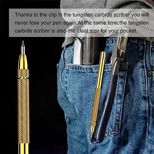 Glieskir 2-Pack Tungsten Carbide Scriber Set with Magnet, Ruler and 12 Tips | Precision Marking Tools for Craftsmen thumbnail 6