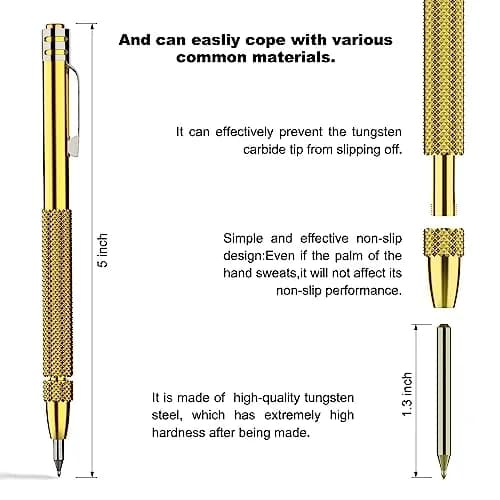 Glieskir 2-Pack Tungsten Carbide Scriber Set with Magnet, Ruler and 12 Tips | Precision Marking Tools for Craftsmen thumbnail 2