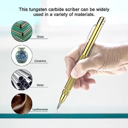 Glieskir 2-Pack Tungsten Carbide Scriber Set with Magnet, Ruler and 12 Tips | Precision Marking Tools for Craftsmen thumbnail 3
