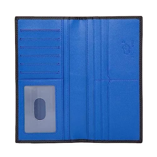 BISON DENIM Men's Long Bifold Wallet with AirTag Holder, RFID Leather, 19 cm (7.5") | Genuine Cowhide Leather thumbnail 8