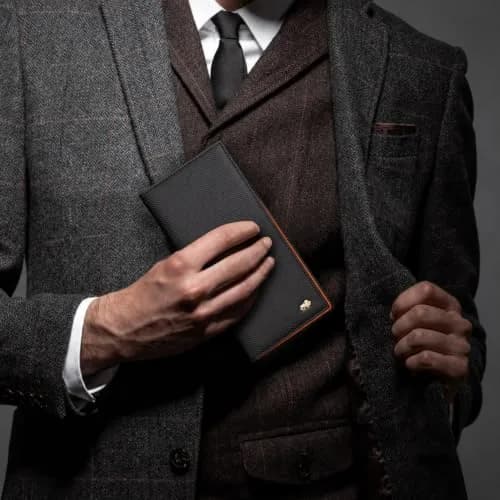 BISON DENIM Long Wallet for Men with AirTag Holder, RFID Leather Bifold | Slim, Organized, Genuine Cowhide thumbnail 8