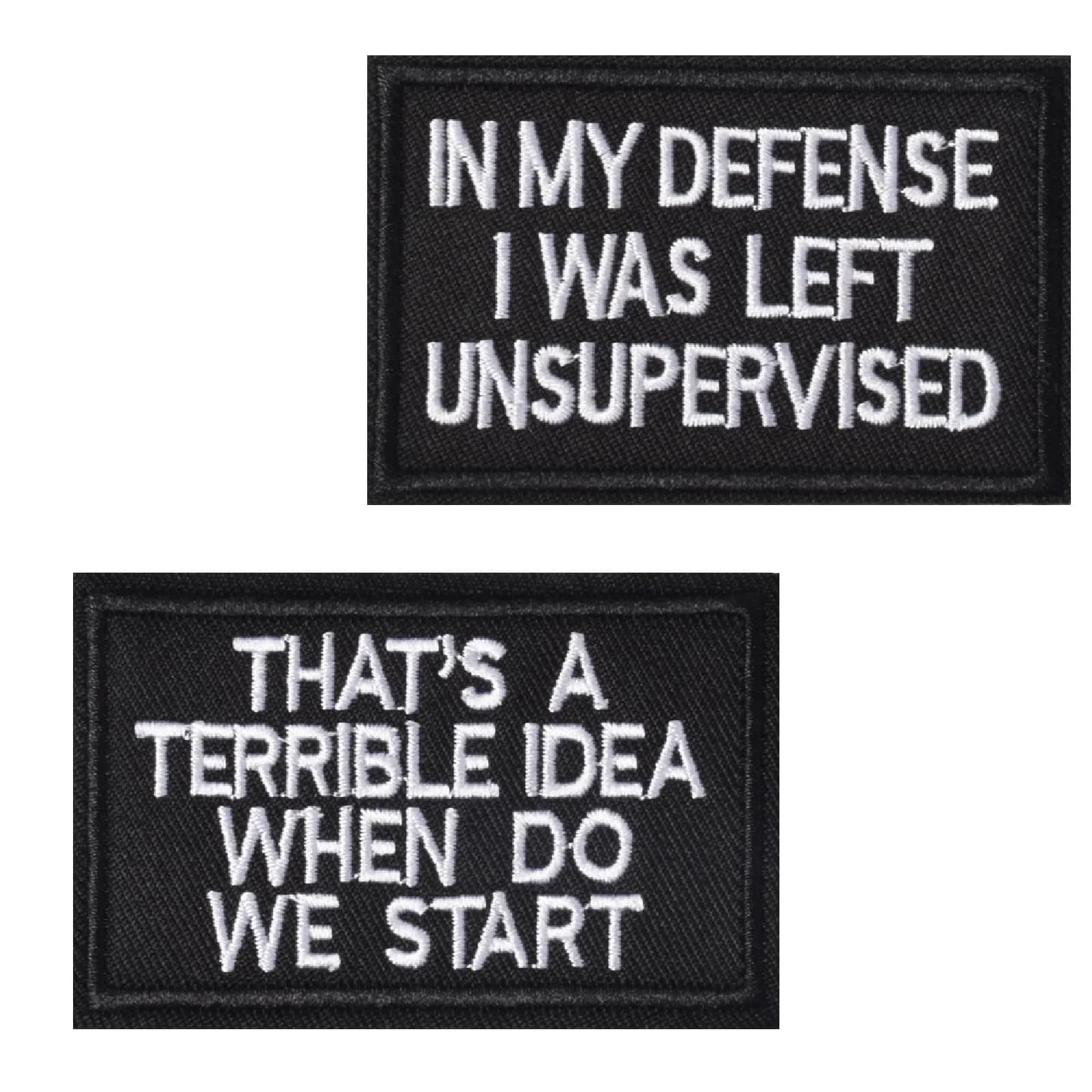 TXSN Beast Mode On Patches 2 Pieces | Hook & Loop Embroidery Badge 8.1 cm (3.2") x 5.1 cm (2") — In My Defense